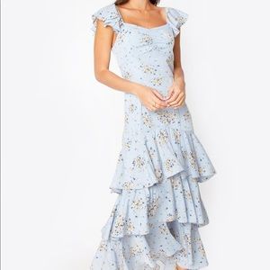 NWT Dante Floral Ruffle Maxi Dress